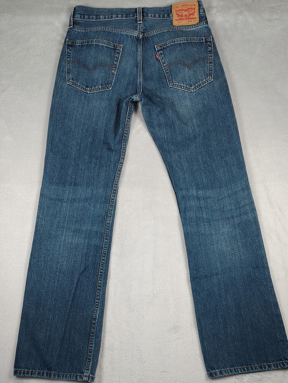 Levi's Mens Medium Wash Denim 527 Slim Fit Boot Cut Jeans Size 32 x 34 - Picture 5 of 12